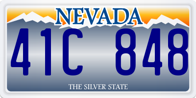 NV license plate 41C848