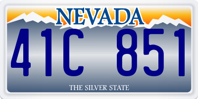 NV license plate 41C851
