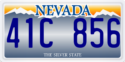 NV license plate 41C856
