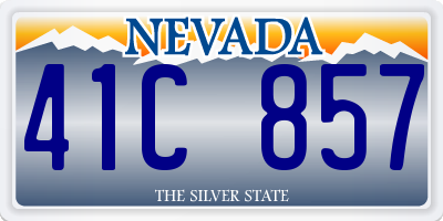 NV license plate 41C857