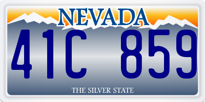 NV license plate 41C859