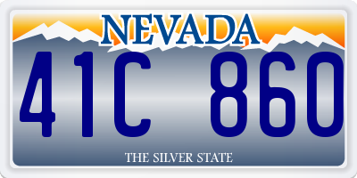 NV license plate 41C860