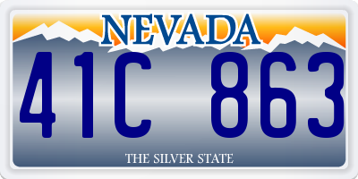 NV license plate 41C863