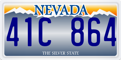 NV license plate 41C864