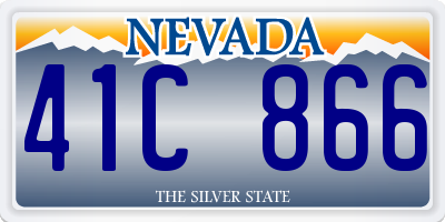 NV license plate 41C866