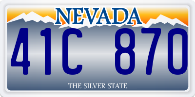 NV license plate 41C870