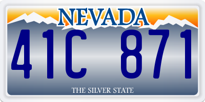 NV license plate 41C871
