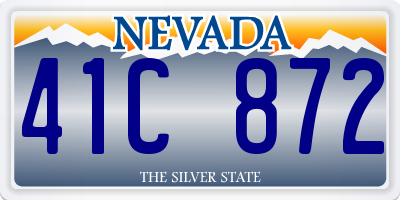 NV license plate 41C872