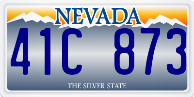 NV license plate 41C873