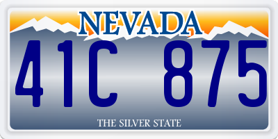 NV license plate 41C875