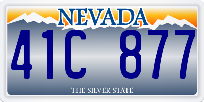 NV license plate 41C877