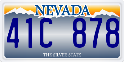 NV license plate 41C878