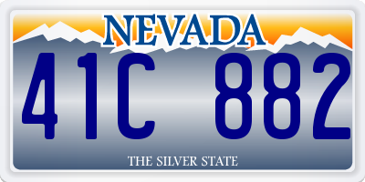 NV license plate 41C882