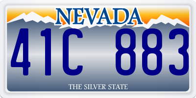 NV license plate 41C883