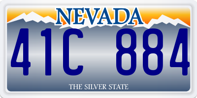 NV license plate 41C884