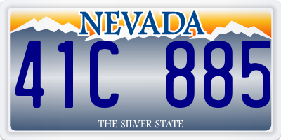 NV license plate 41C885