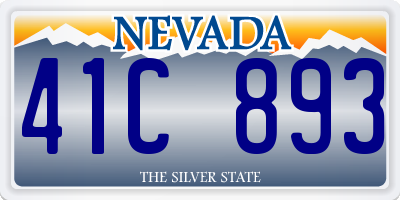 NV license plate 41C893