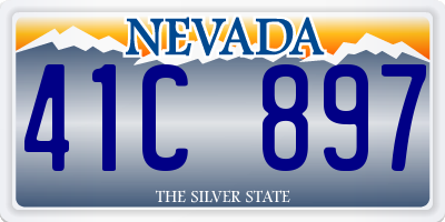 NV license plate 41C897