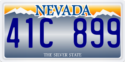 NV license plate 41C899