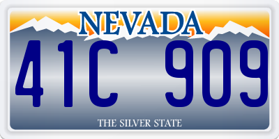 NV license plate 41C909