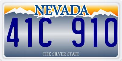 NV license plate 41C910