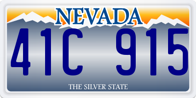 NV license plate 41C915