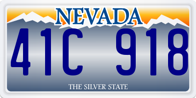 NV license plate 41C918