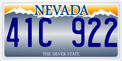 NV license plate 41C922