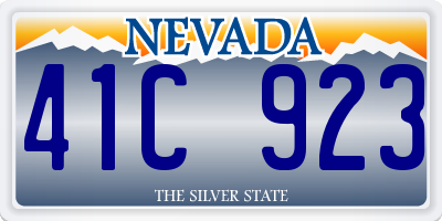 NV license plate 41C923