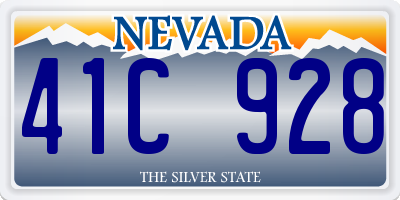 NV license plate 41C928