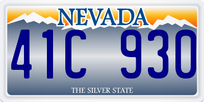NV license plate 41C930