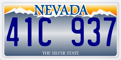 NV license plate 41C937