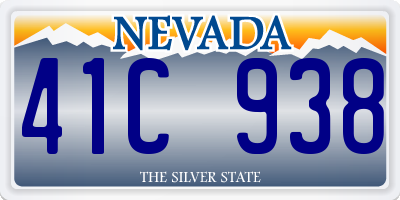 NV license plate 41C938