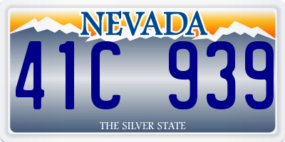 NV license plate 41C939