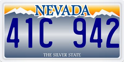 NV license plate 41C942