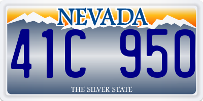 NV license plate 41C950