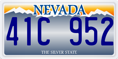 NV license plate 41C952