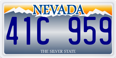 NV license plate 41C959