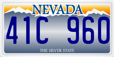 NV license plate 41C960