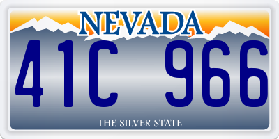 NV license plate 41C966