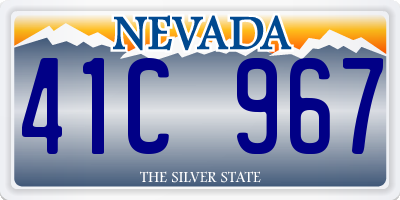 NV license plate 41C967