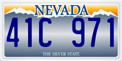 NV license plate 41C971