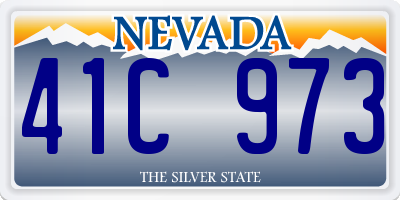 NV license plate 41C973