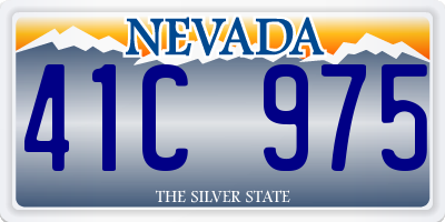 NV license plate 41C975