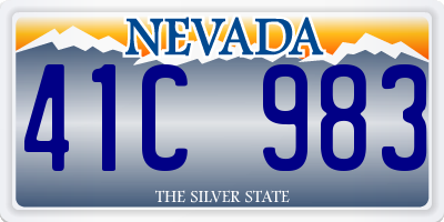 NV license plate 41C983