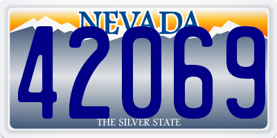 NV license plate 42069