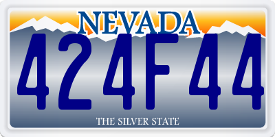 NV license plate 424F44