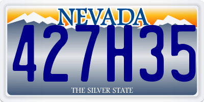 NV license plate 427H35