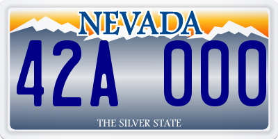 NV license plate 42A000