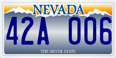 NV license plate 42A006